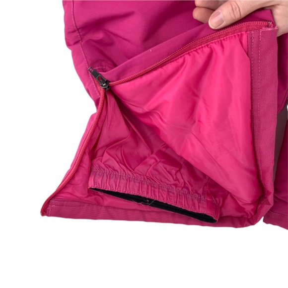 LLBean Kids Cold Buster Snow Bibs Pink Overalls Zip Front Insulated SIZE 18 - Picture 8 of 13